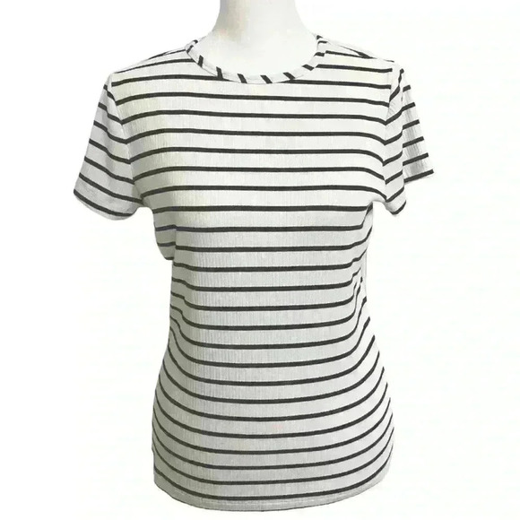 Banana Republic Tops - COPY - Banana Republic Striped Fitted Short Sleeve Top-NWOT